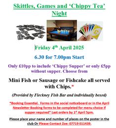 Skittles, Games and Chippy Tea Night